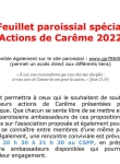 ACTIONS DE CARÊME 2022